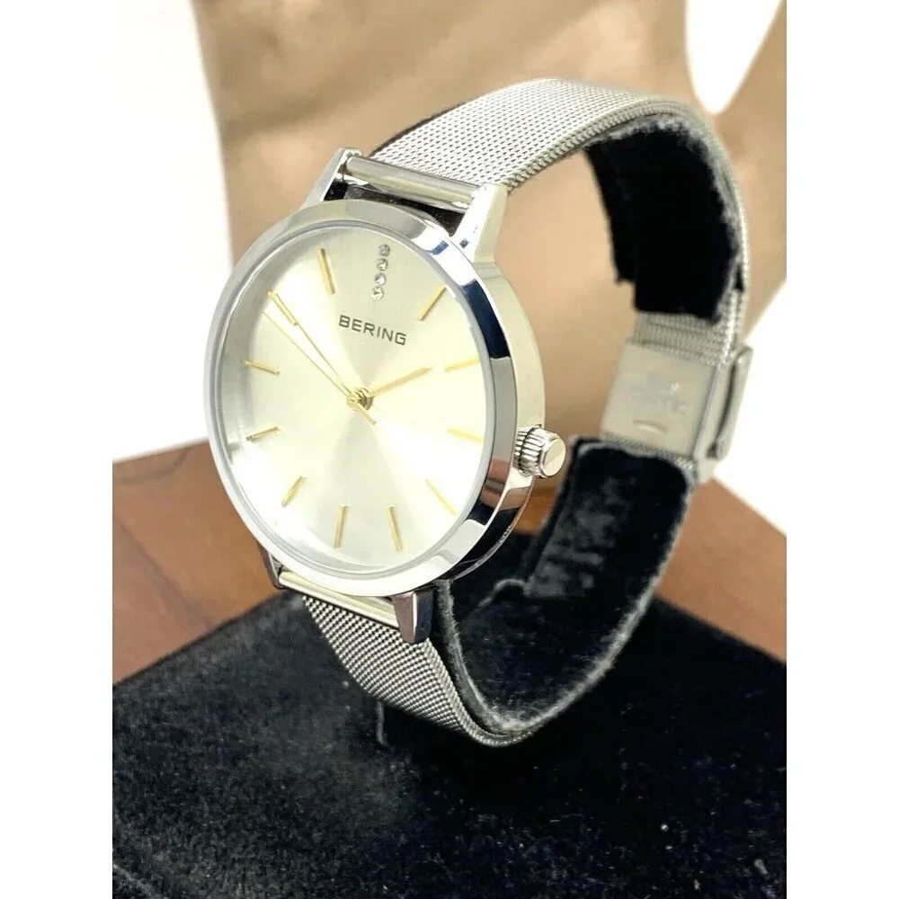 Bering Women's Watch 13434-001 Quartz Silver Dial Stainless Steel Mesh 3…